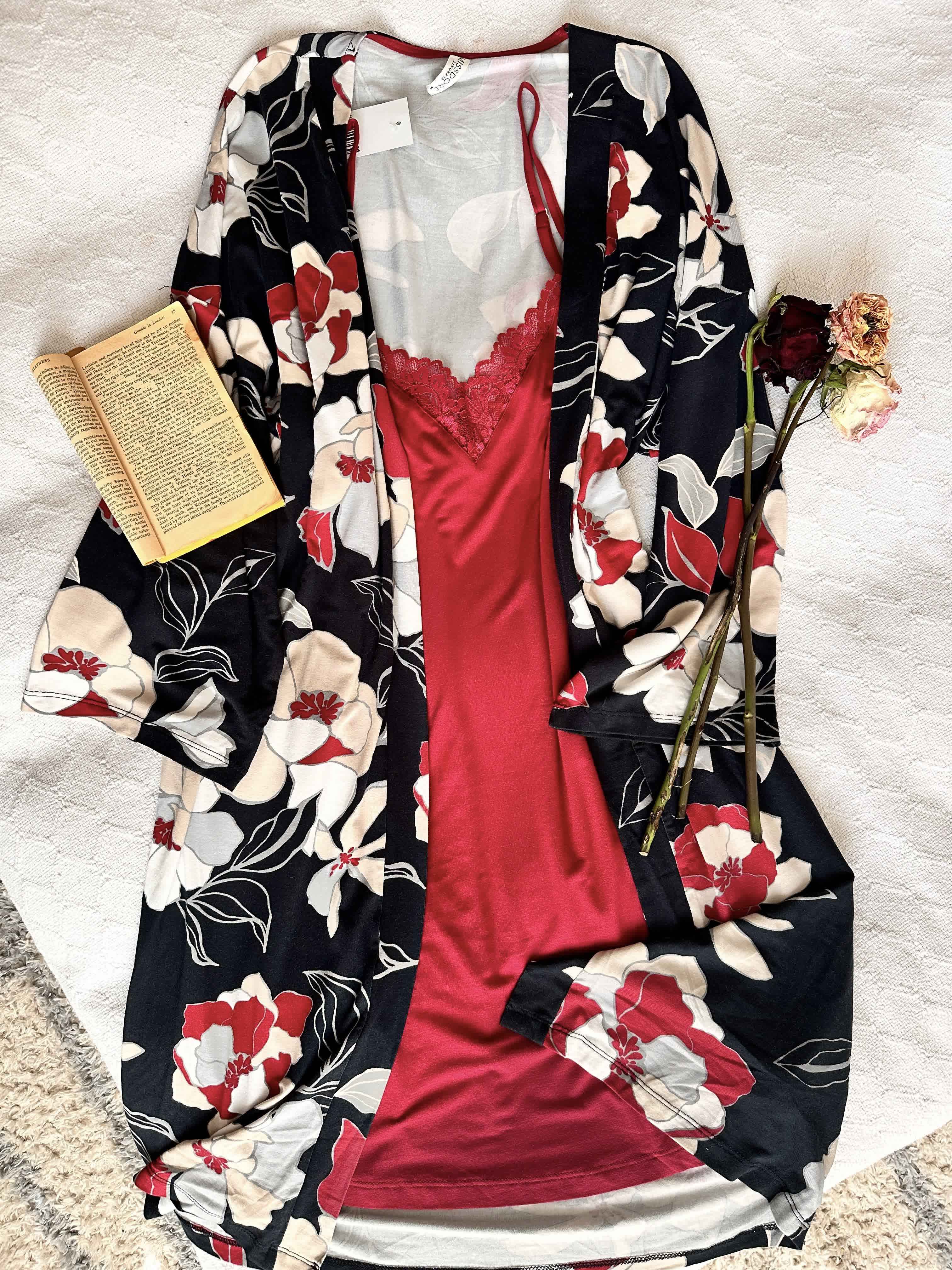 Deshabillé Md Rouge/noir