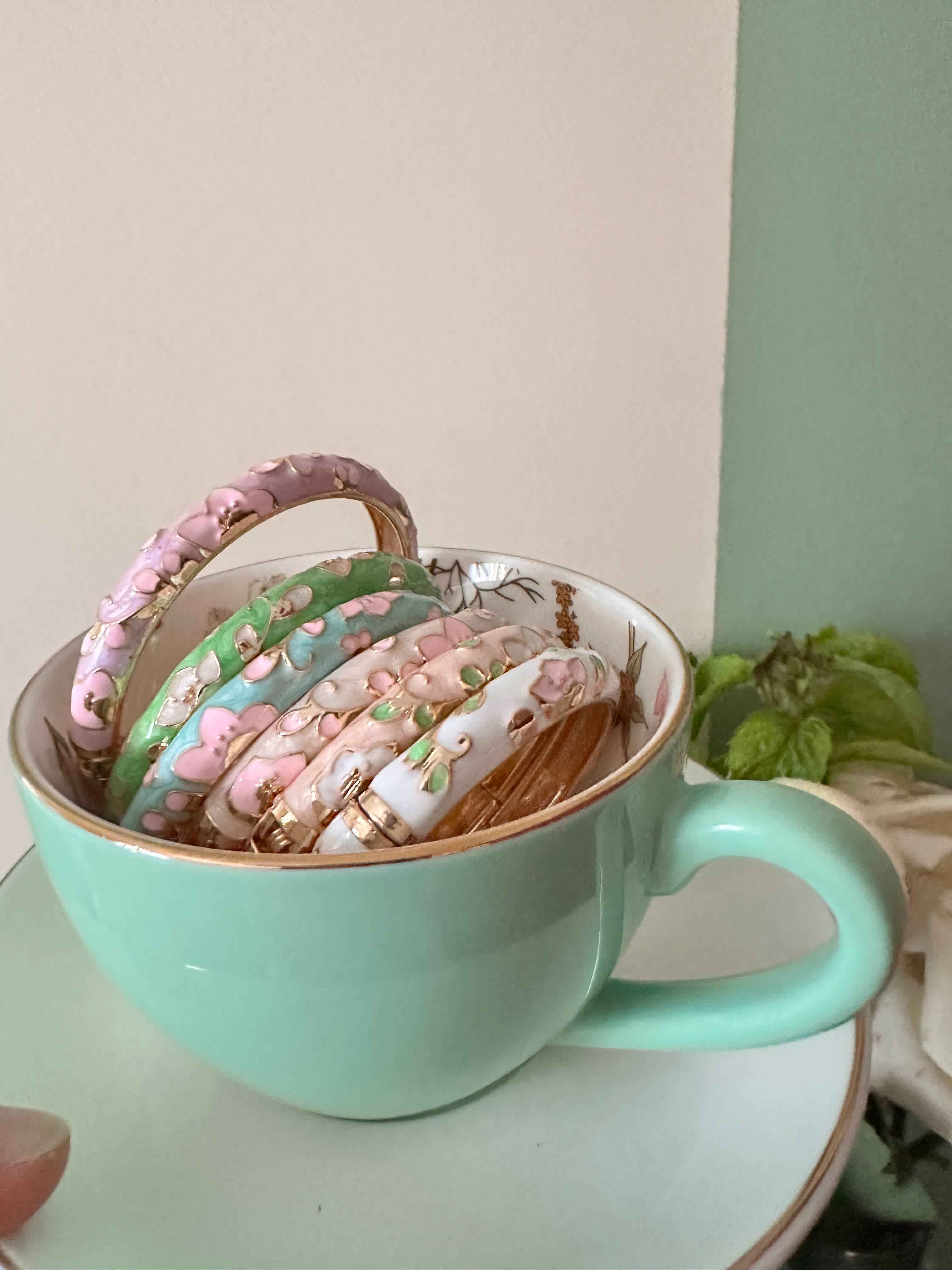 bracelet resine fleurs