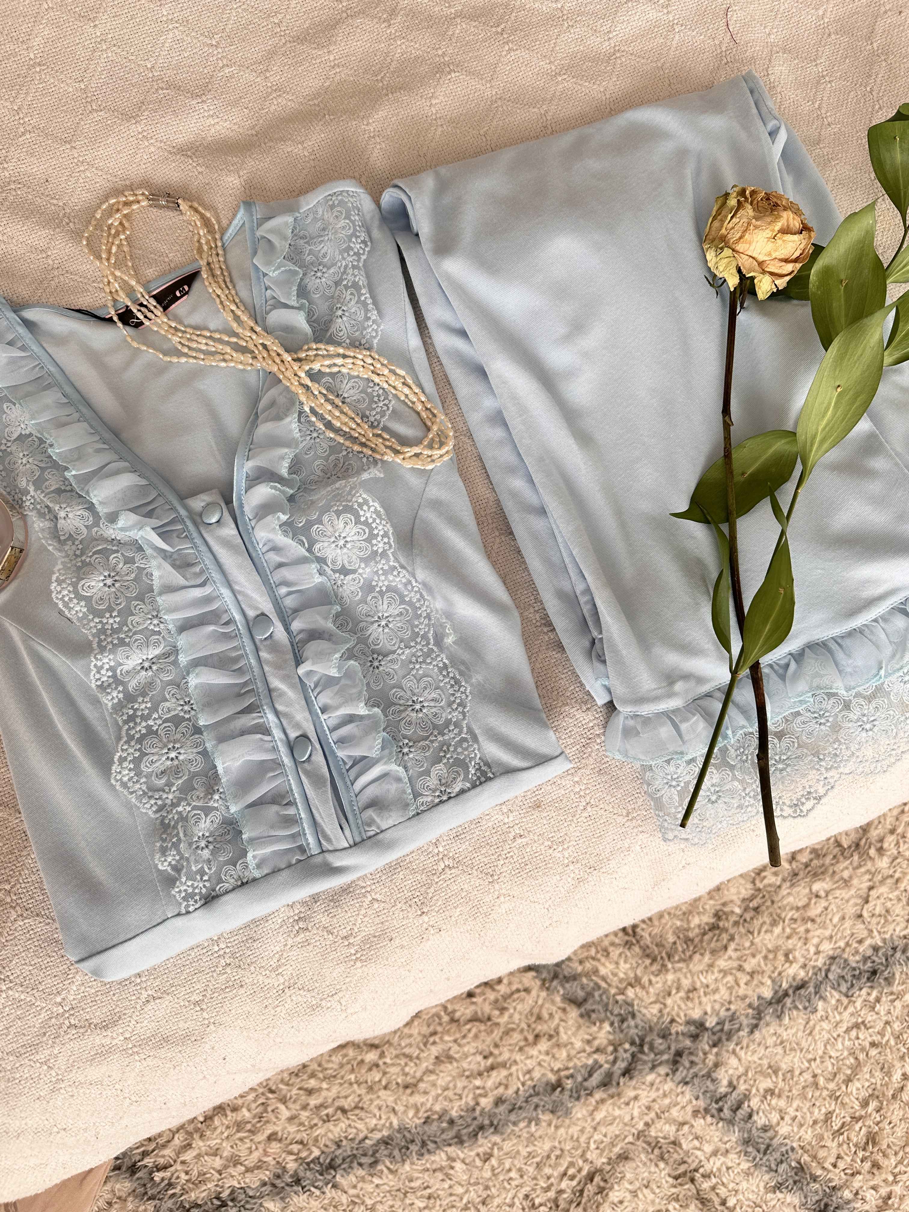 pyjama lady femme enceinte bleu