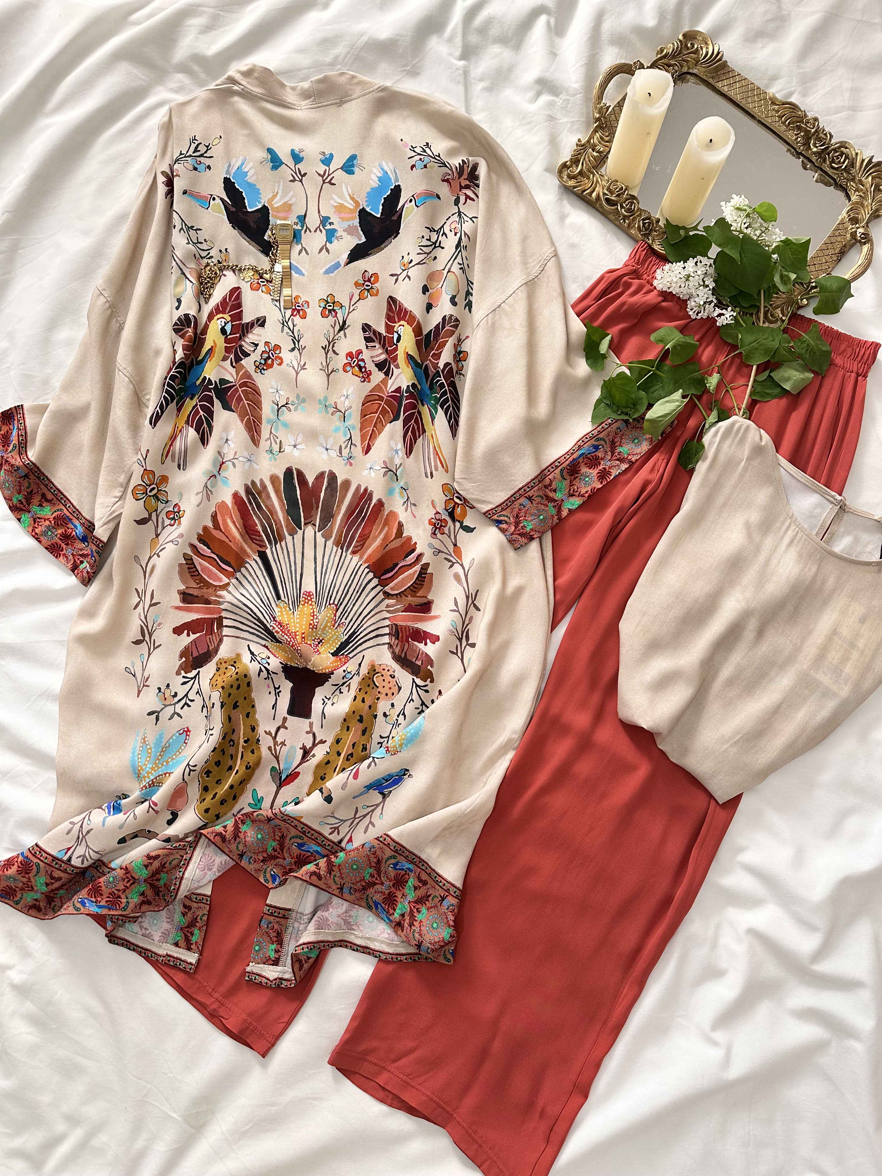 3pcs boho dos dessiné