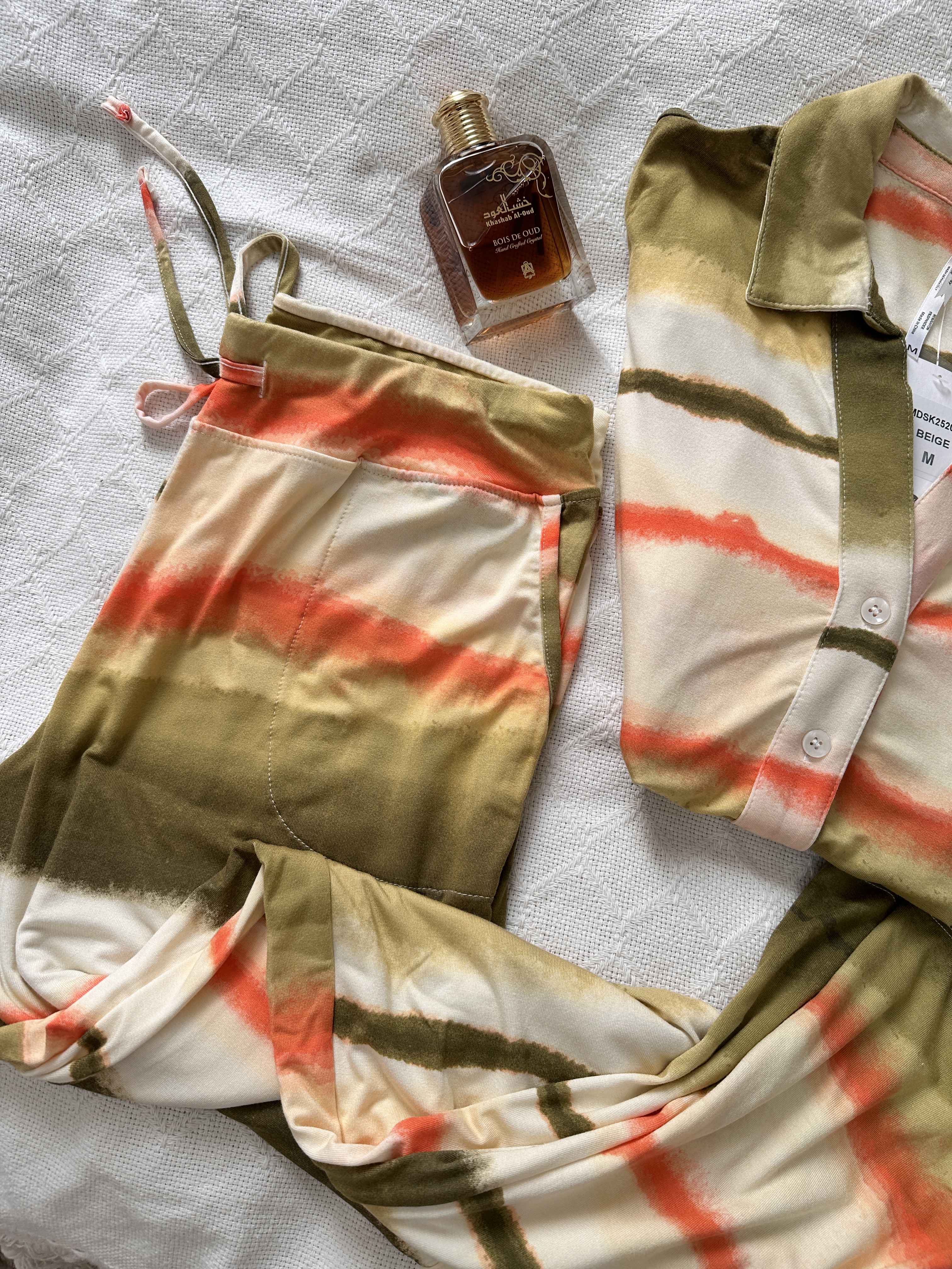 pyjama rayonné vert bouton