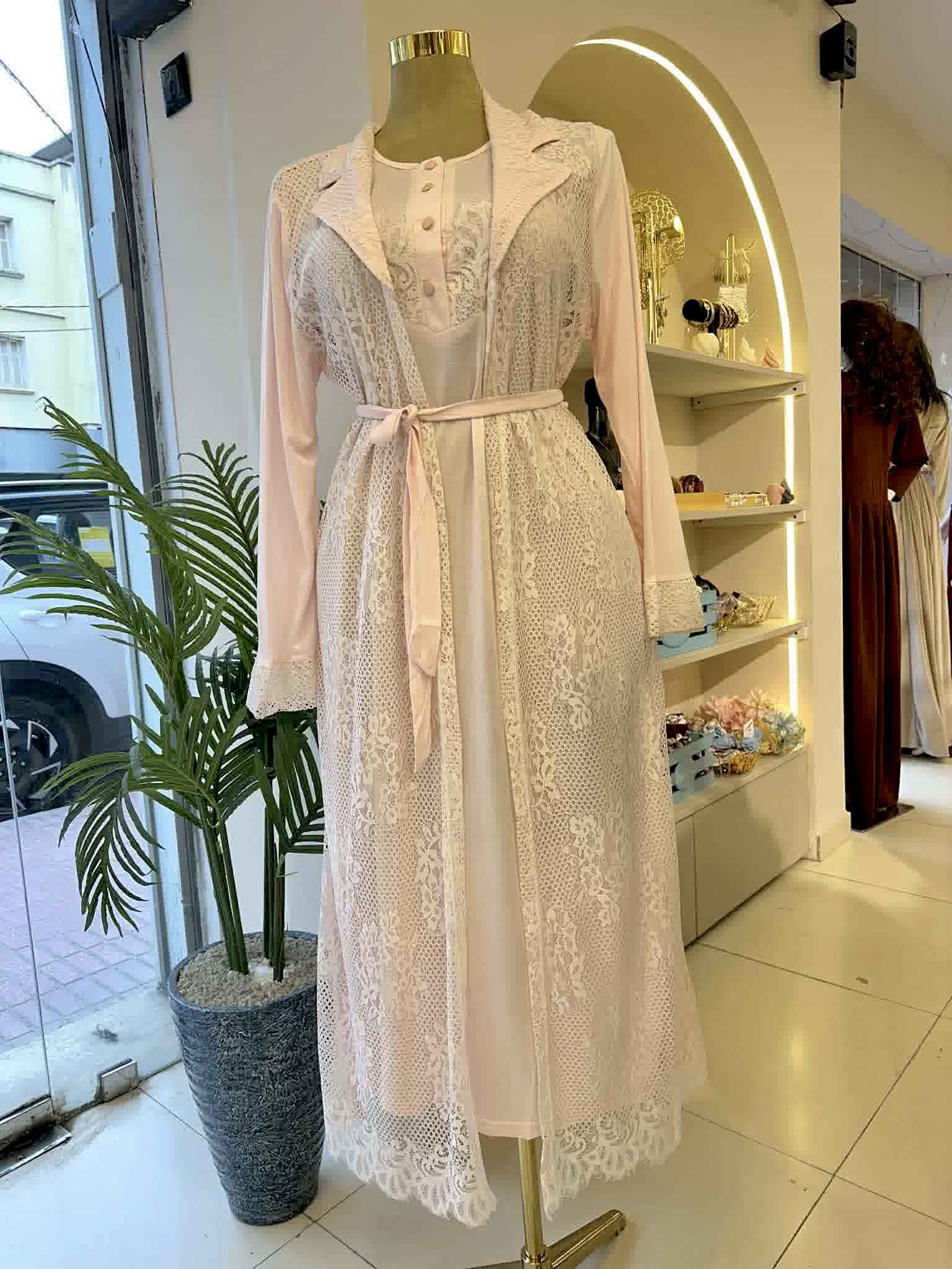 deshabillé enceinte rose 87