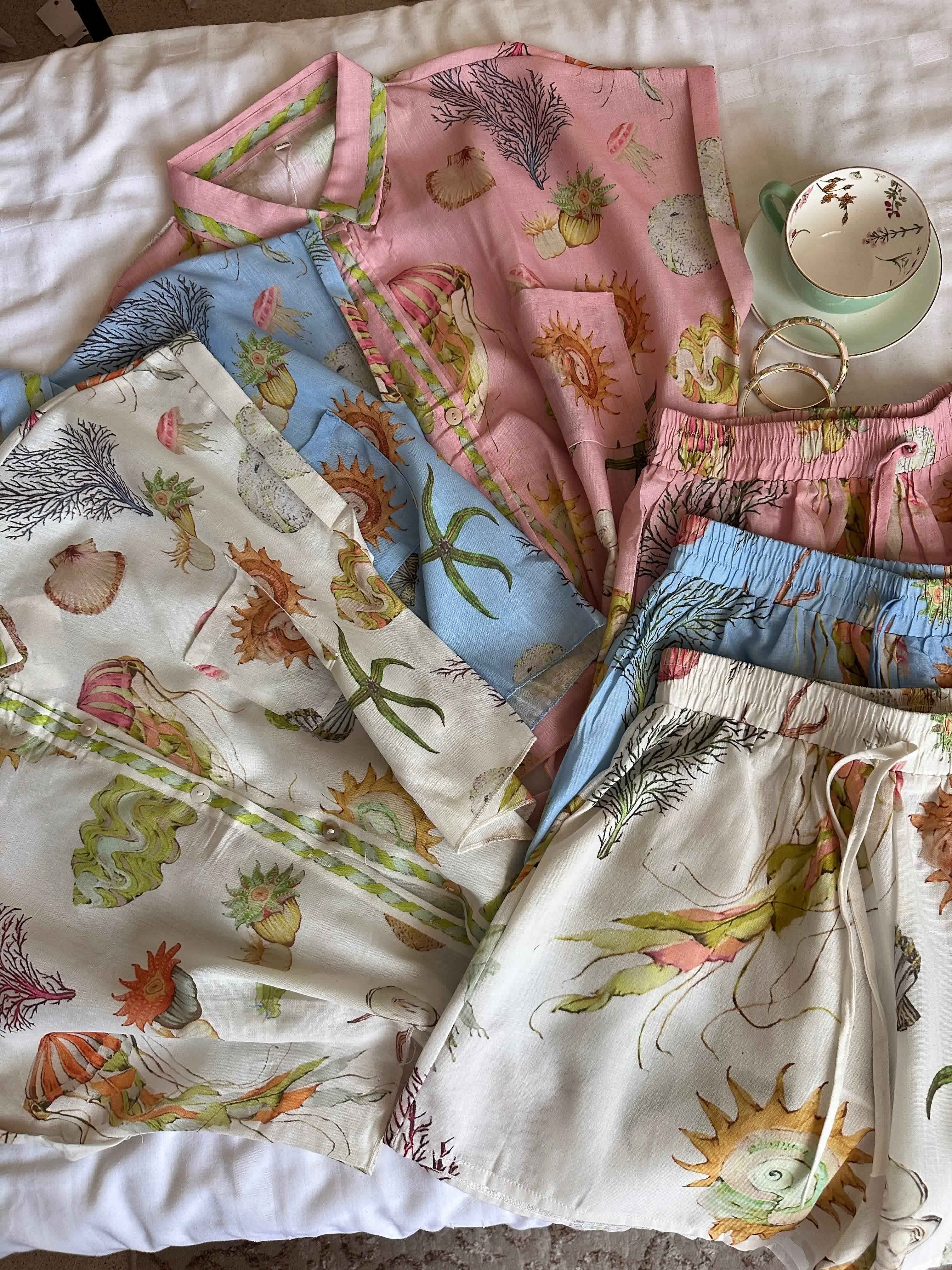 Pyjama short tiramissu coquillage