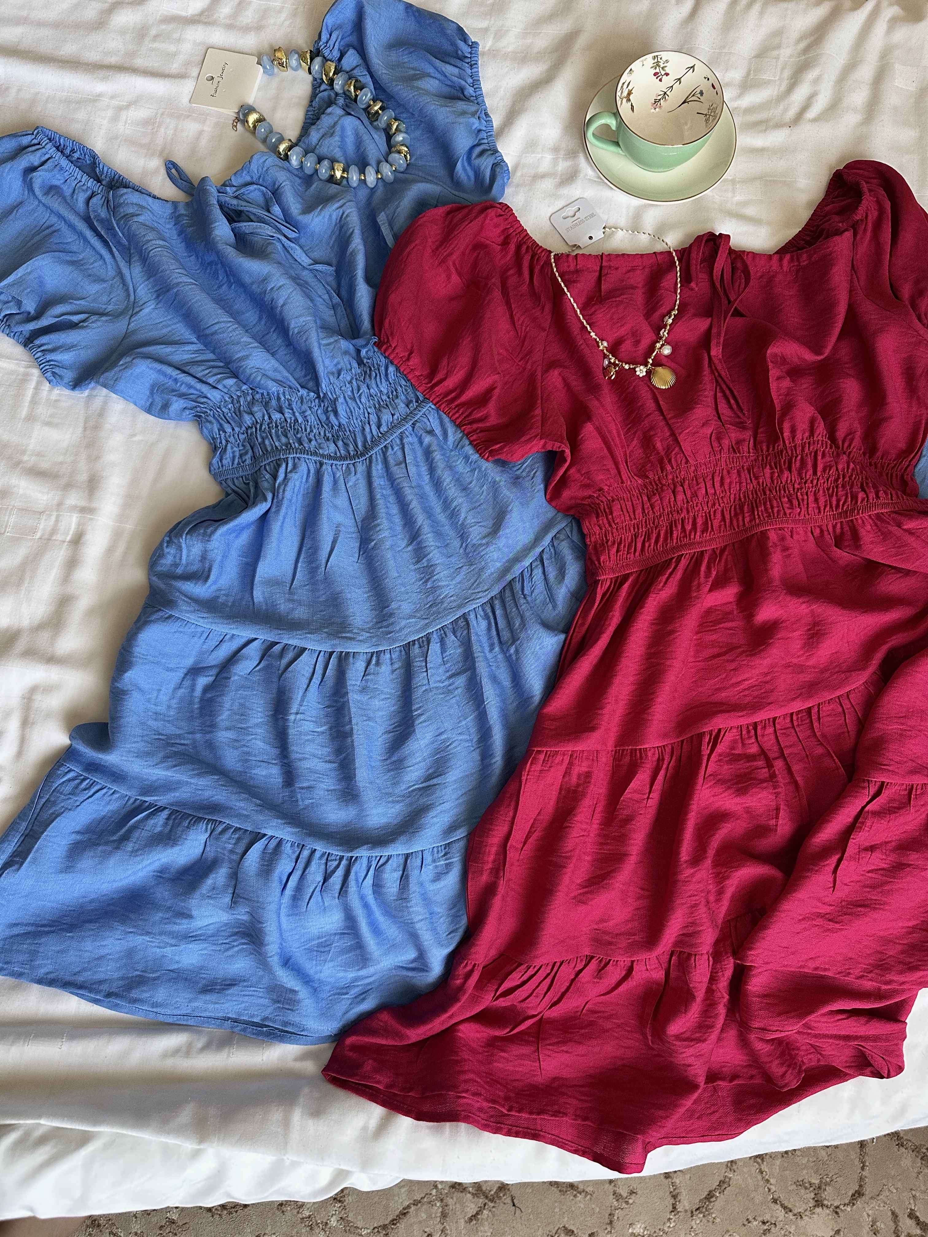Robe tiramissu courte uni