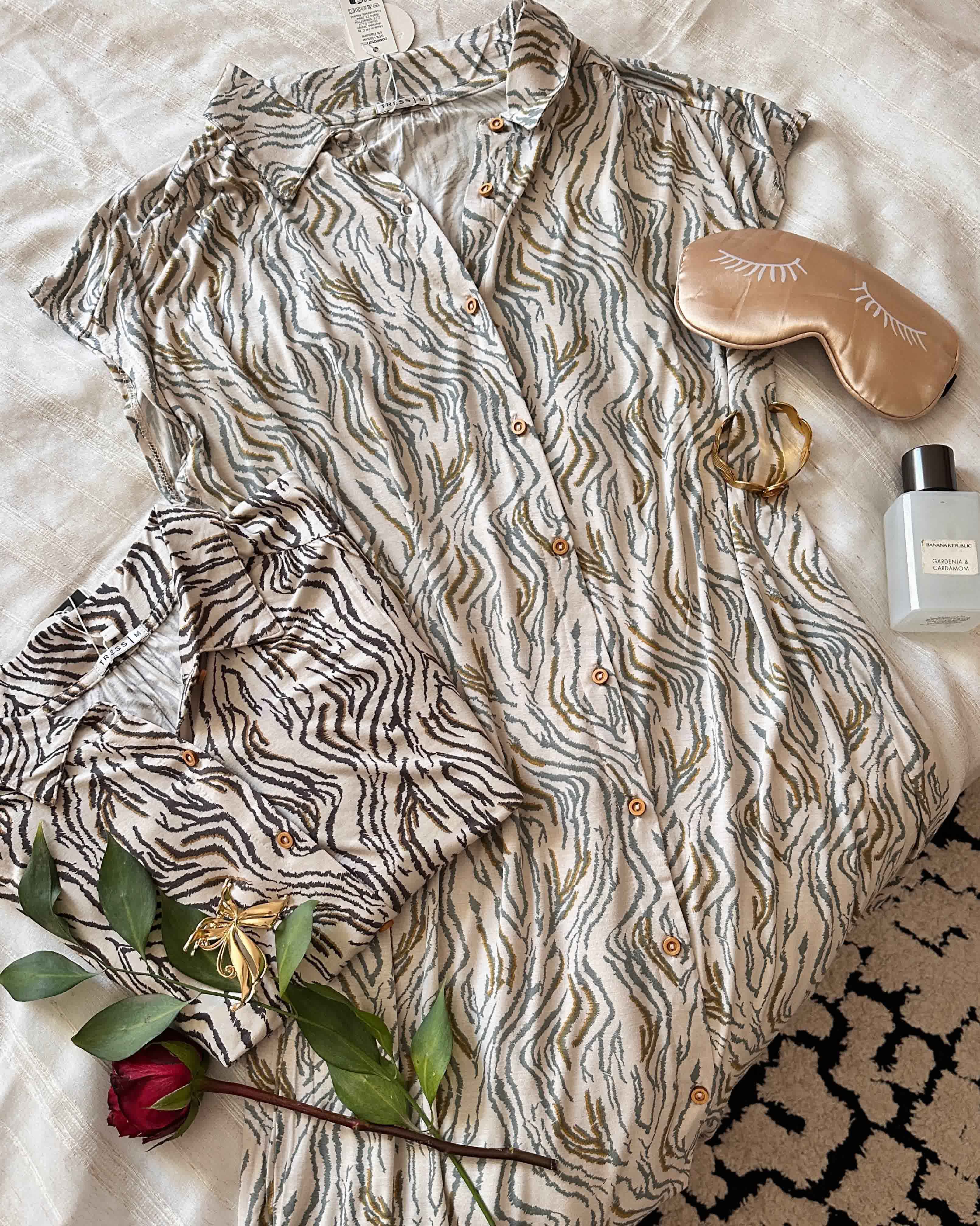 Mini robe fluide tigrée