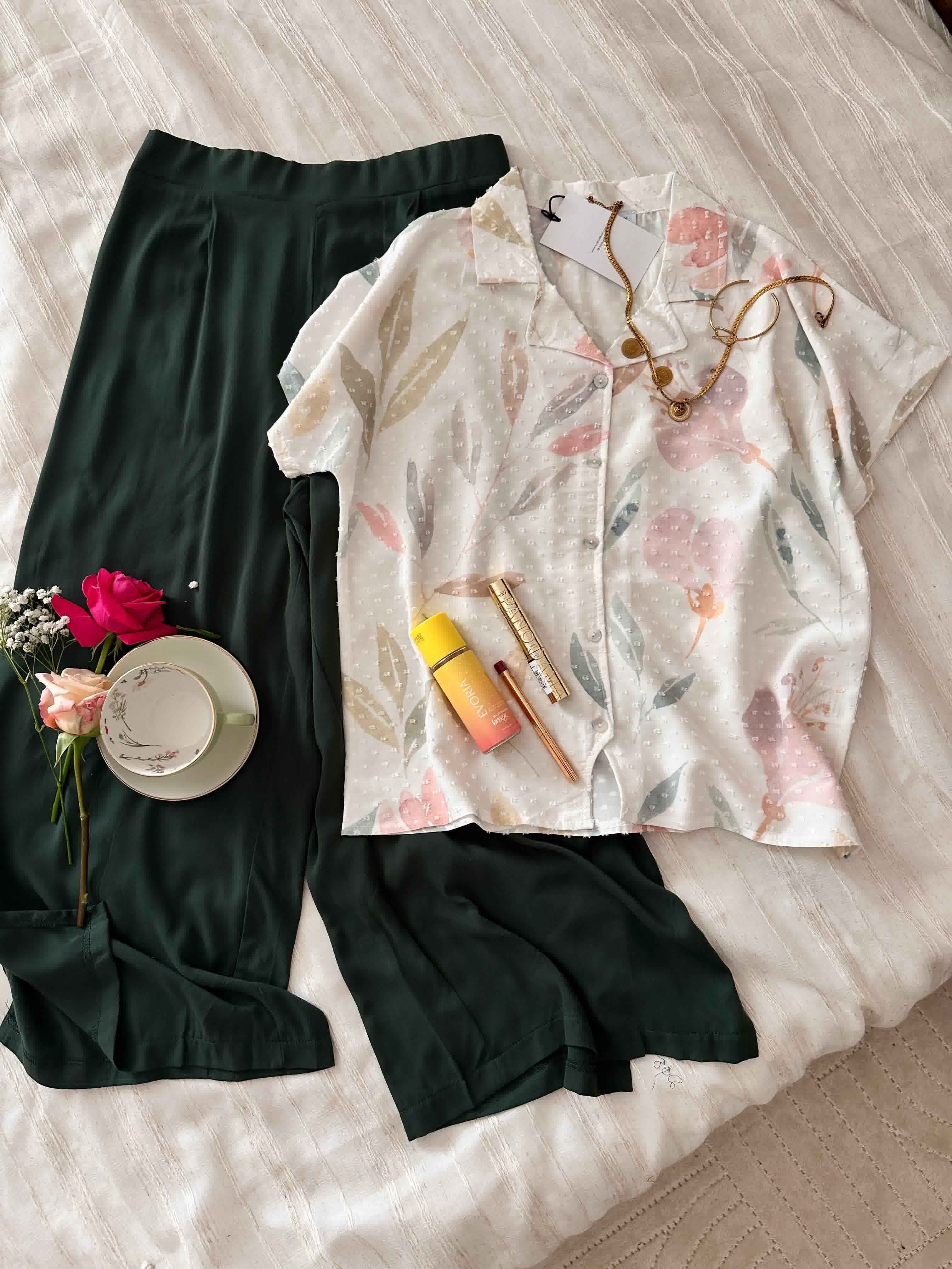 Homewear Cosku chemise fleurie