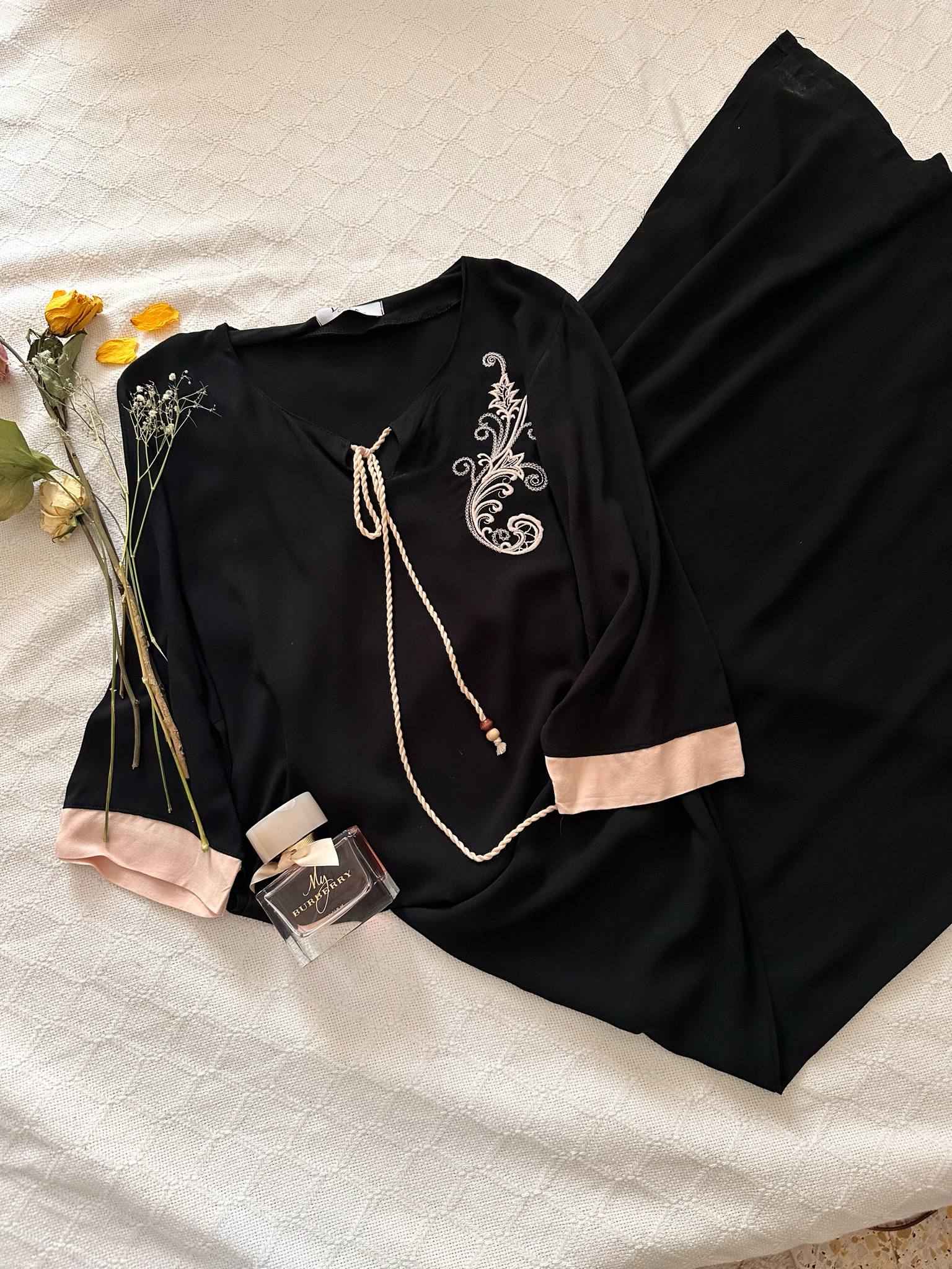 robe dika noir*beige longue