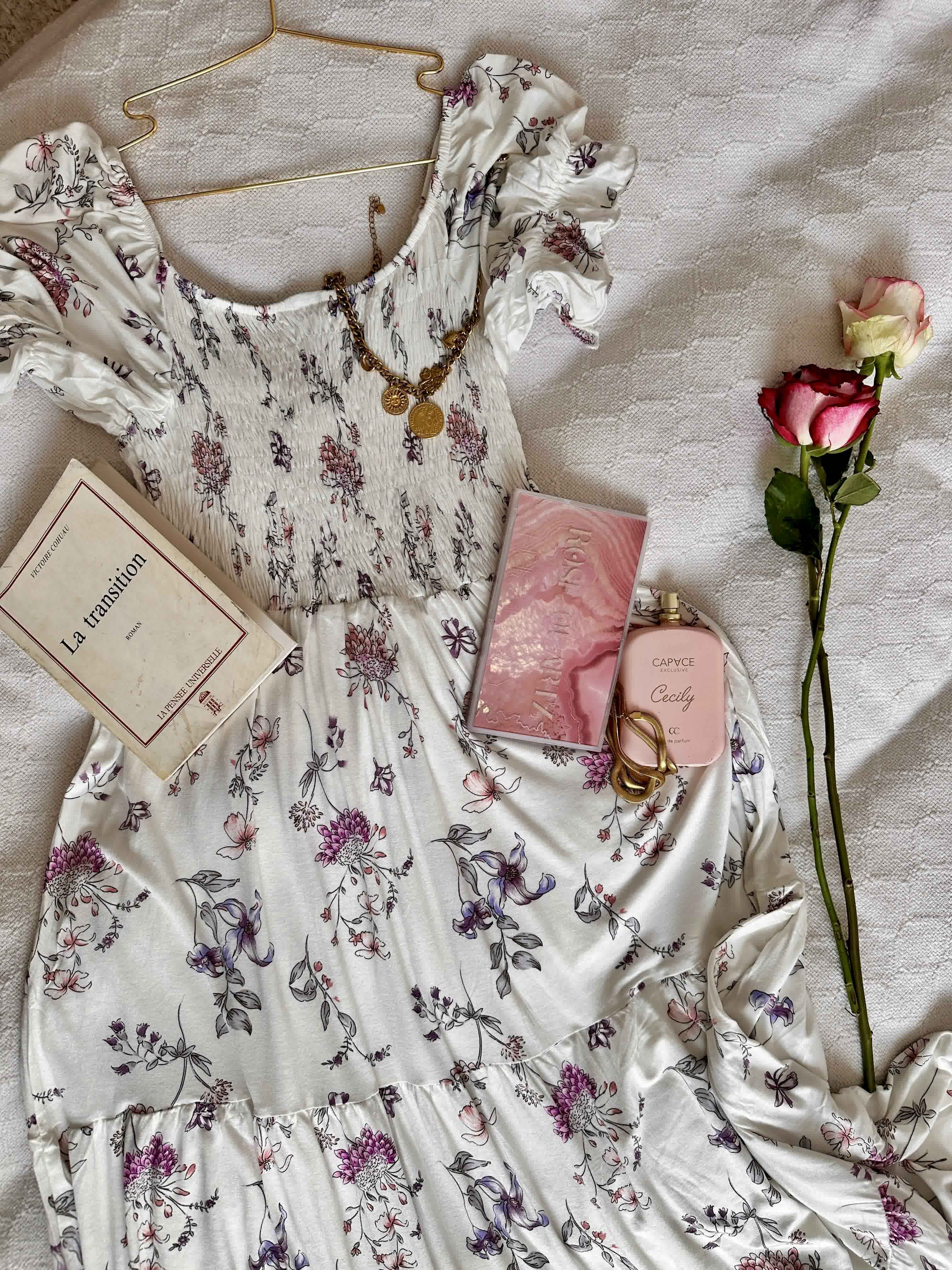 Robe Marah summer fleuri blanche