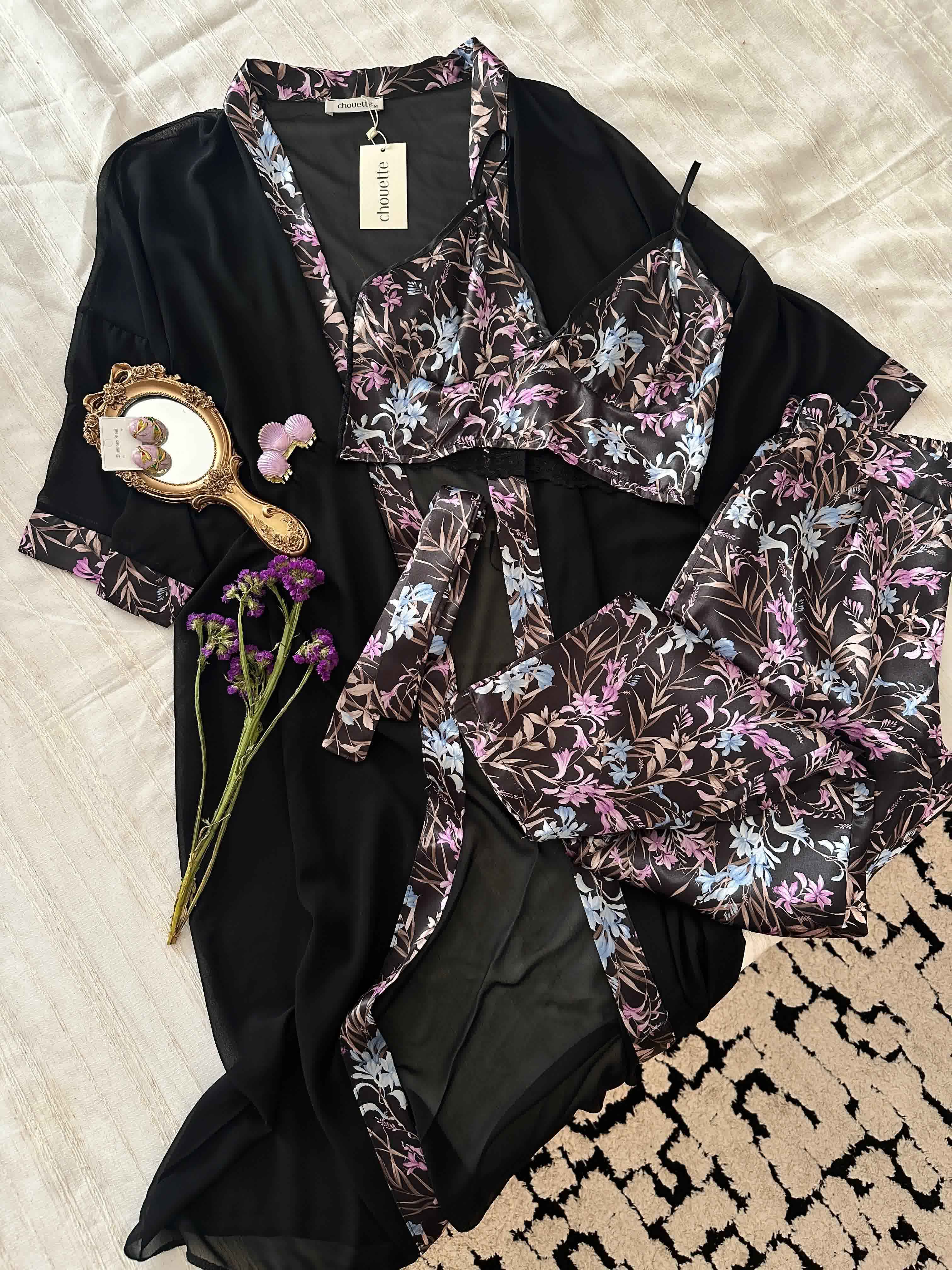 3Pcs MD noir violet