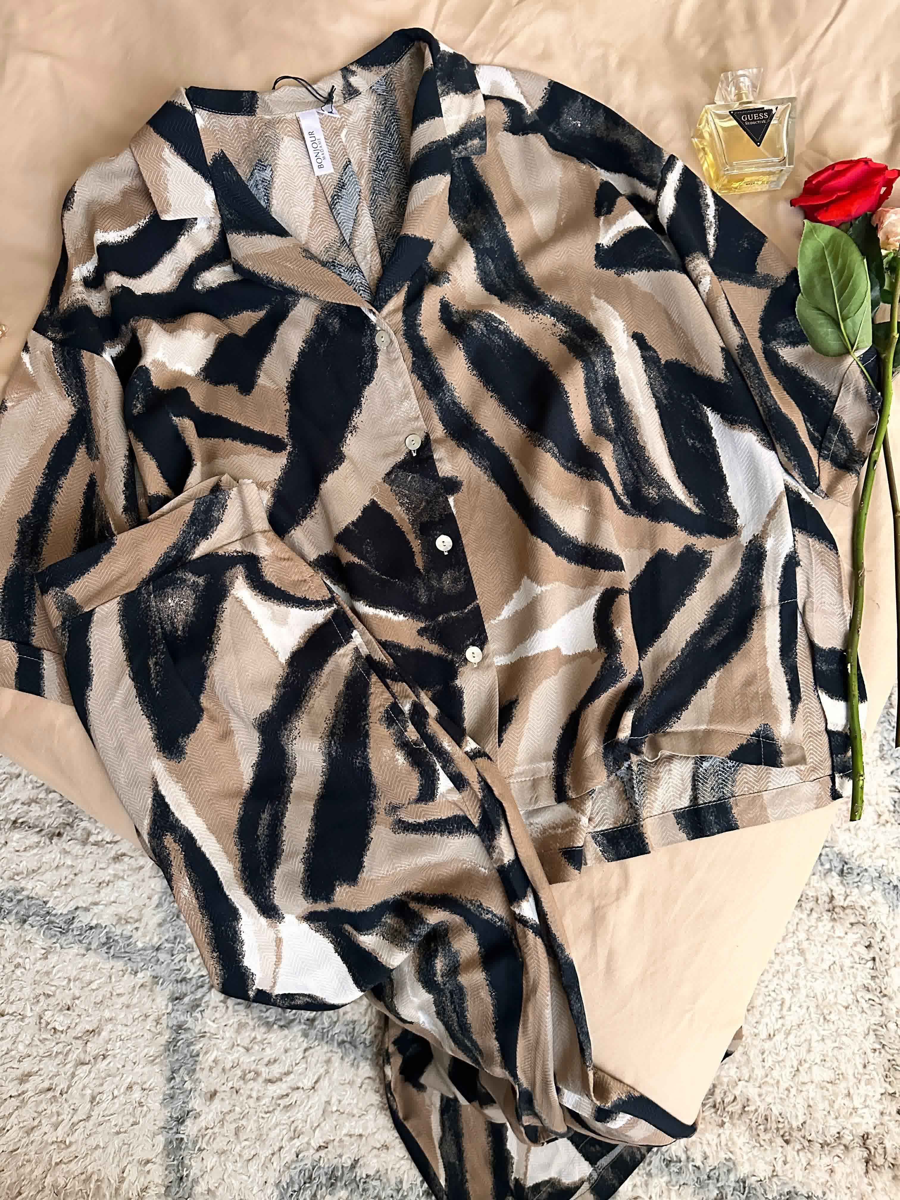 Pyjama bonjour maron/noir