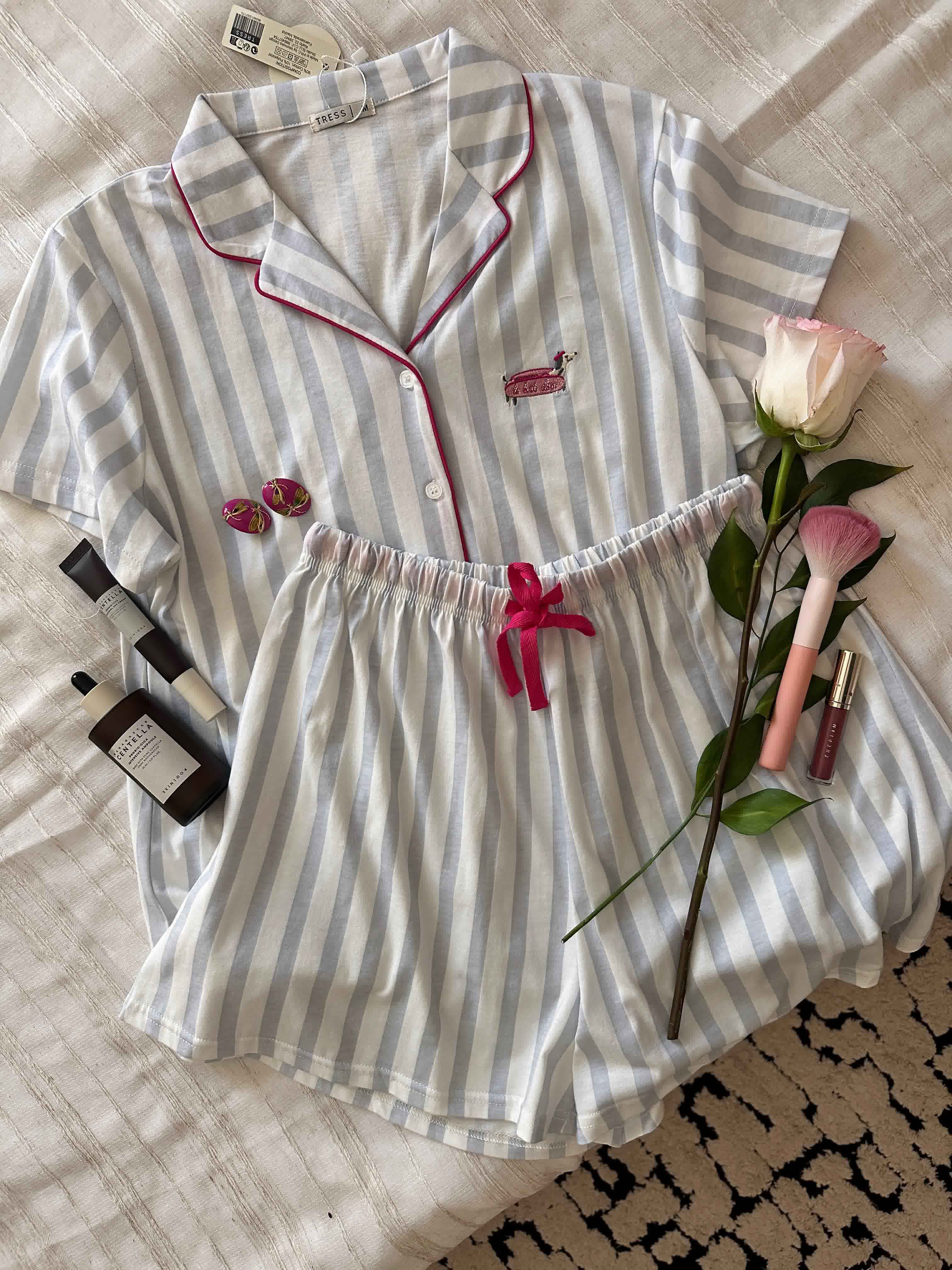 Pyjama short rayonné