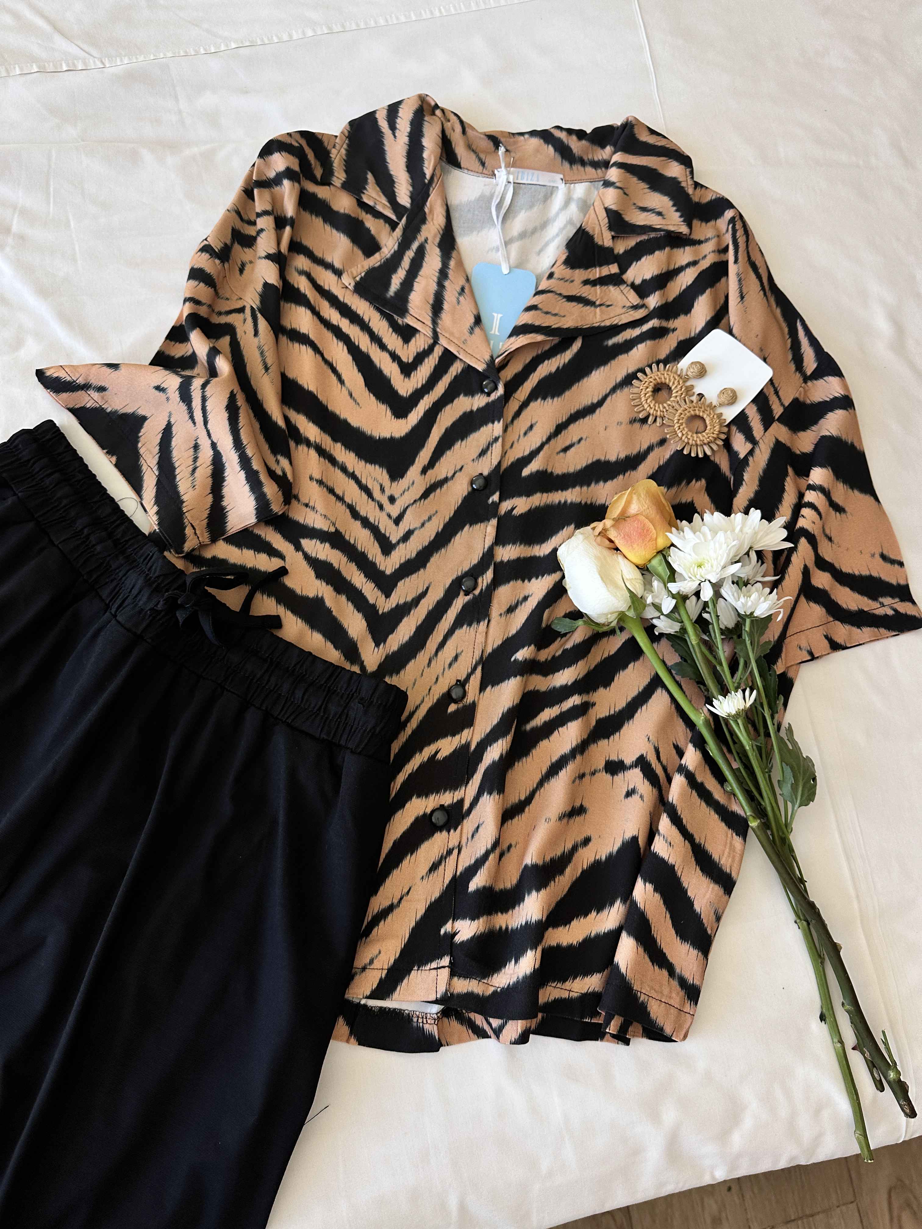 Homewear short  Ibiza théme tigre