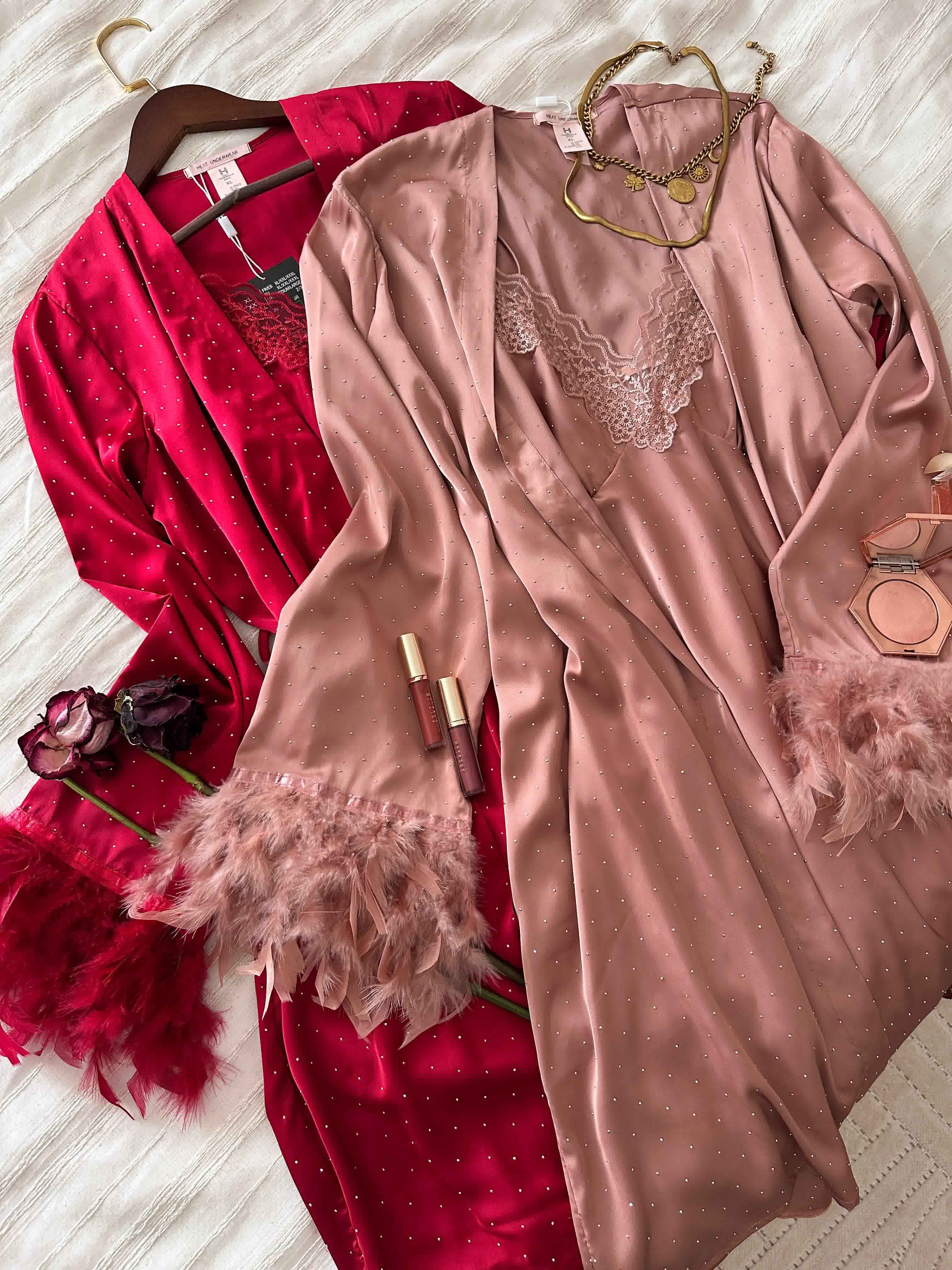 Deshabillé H perlé fourrure