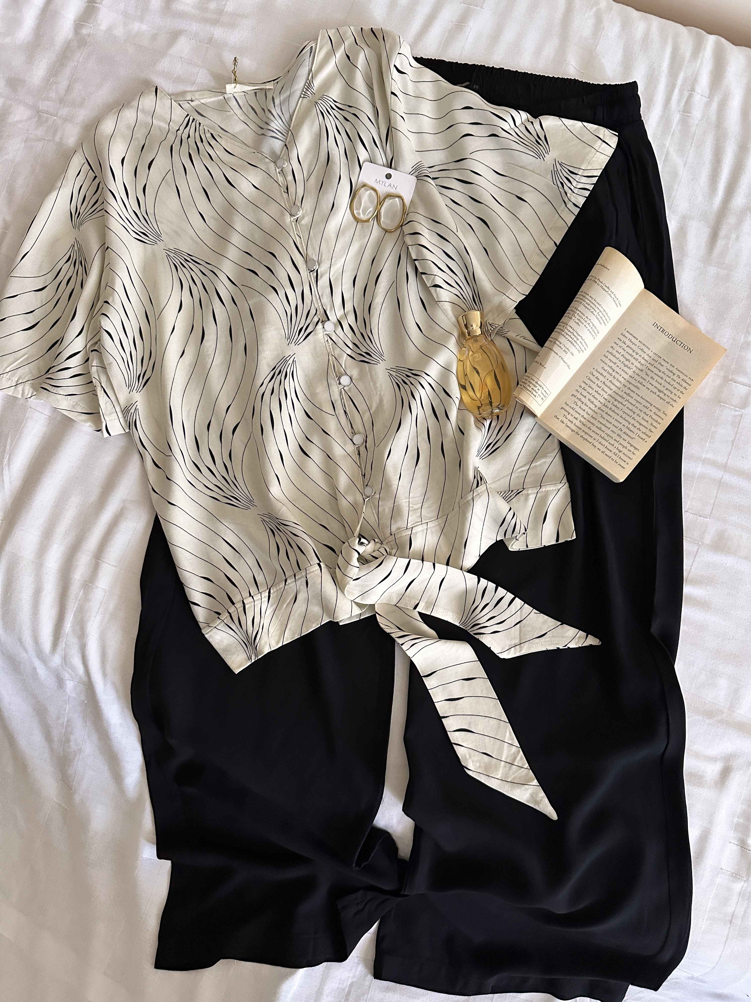 Homewear Poleren noir et blanc