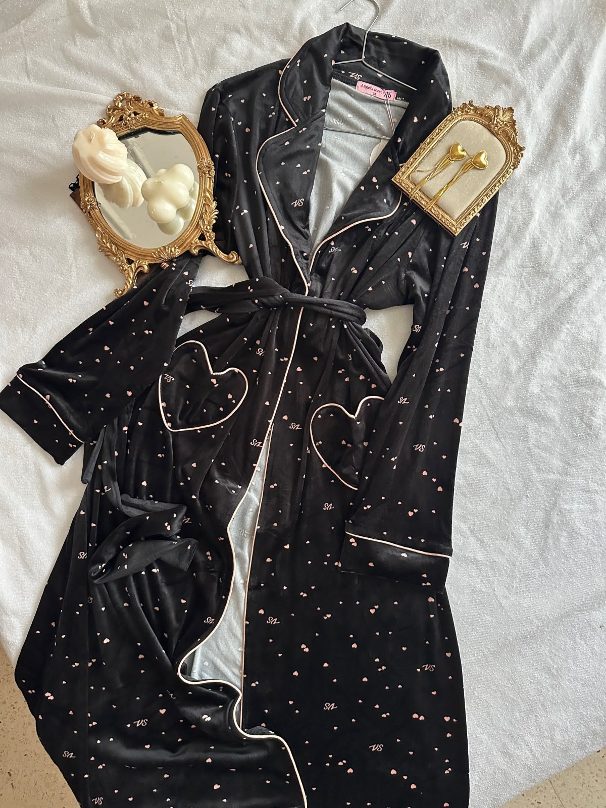 Kimono Angel’s velour cœur