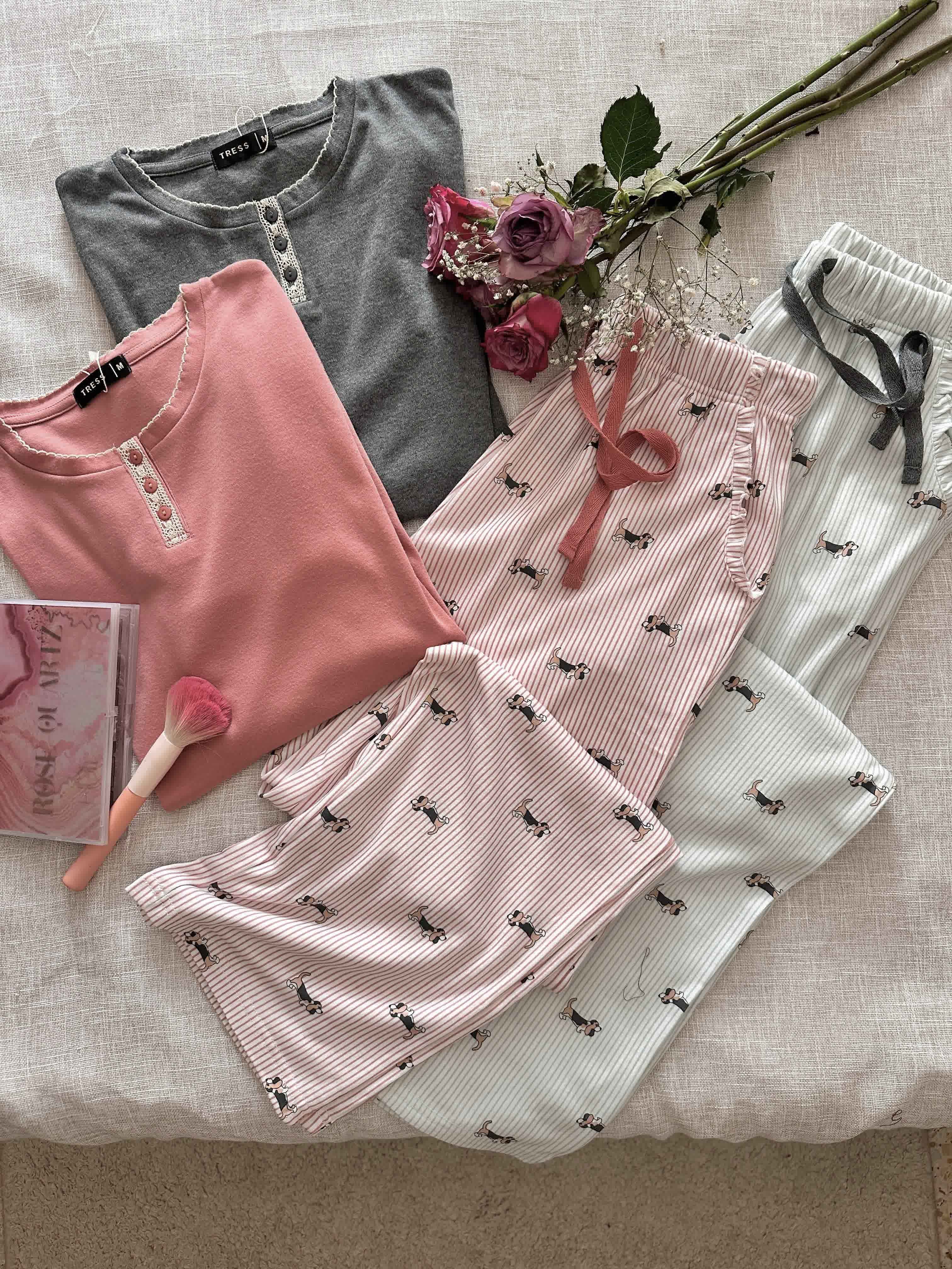 Pyjama tress coton pantalon rayonné