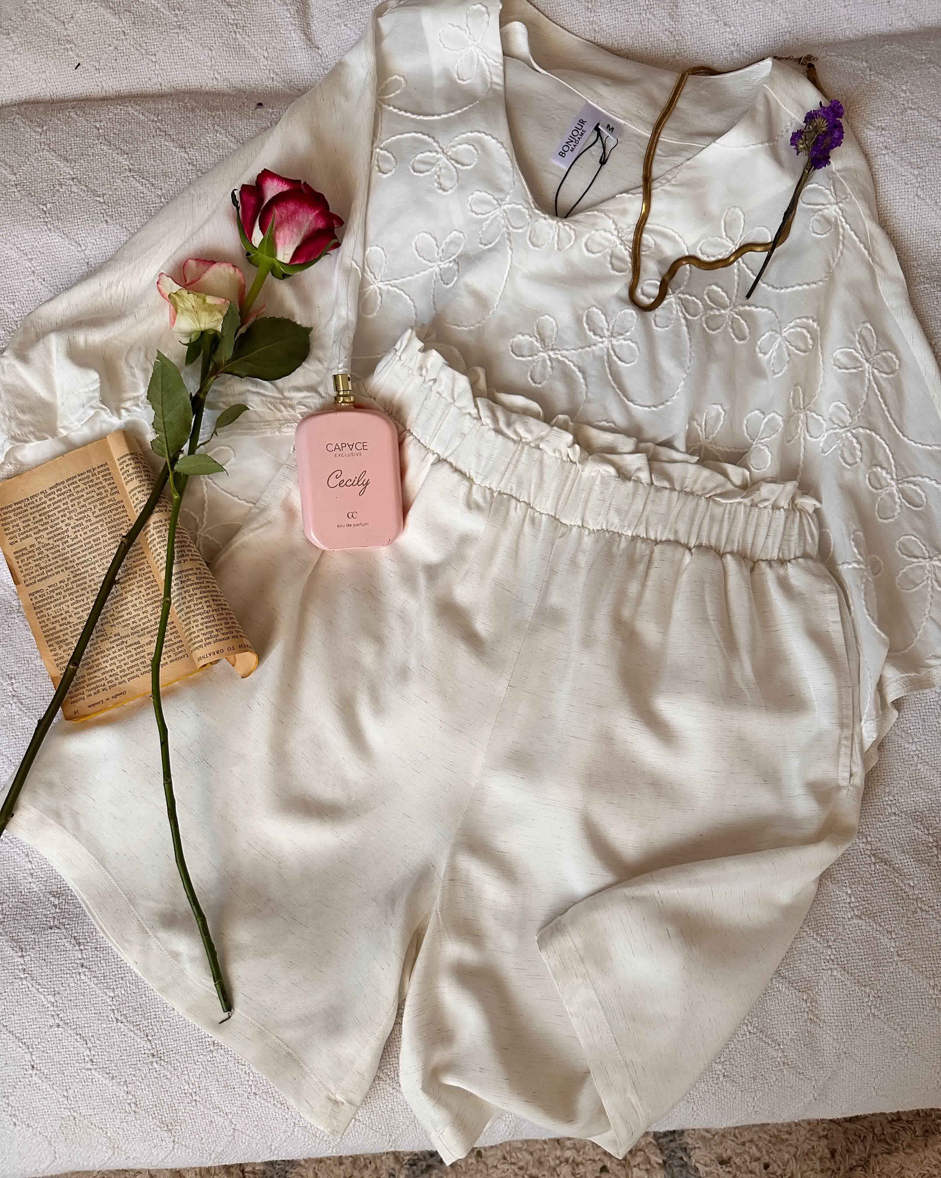 Pyjama short bonjour blanc