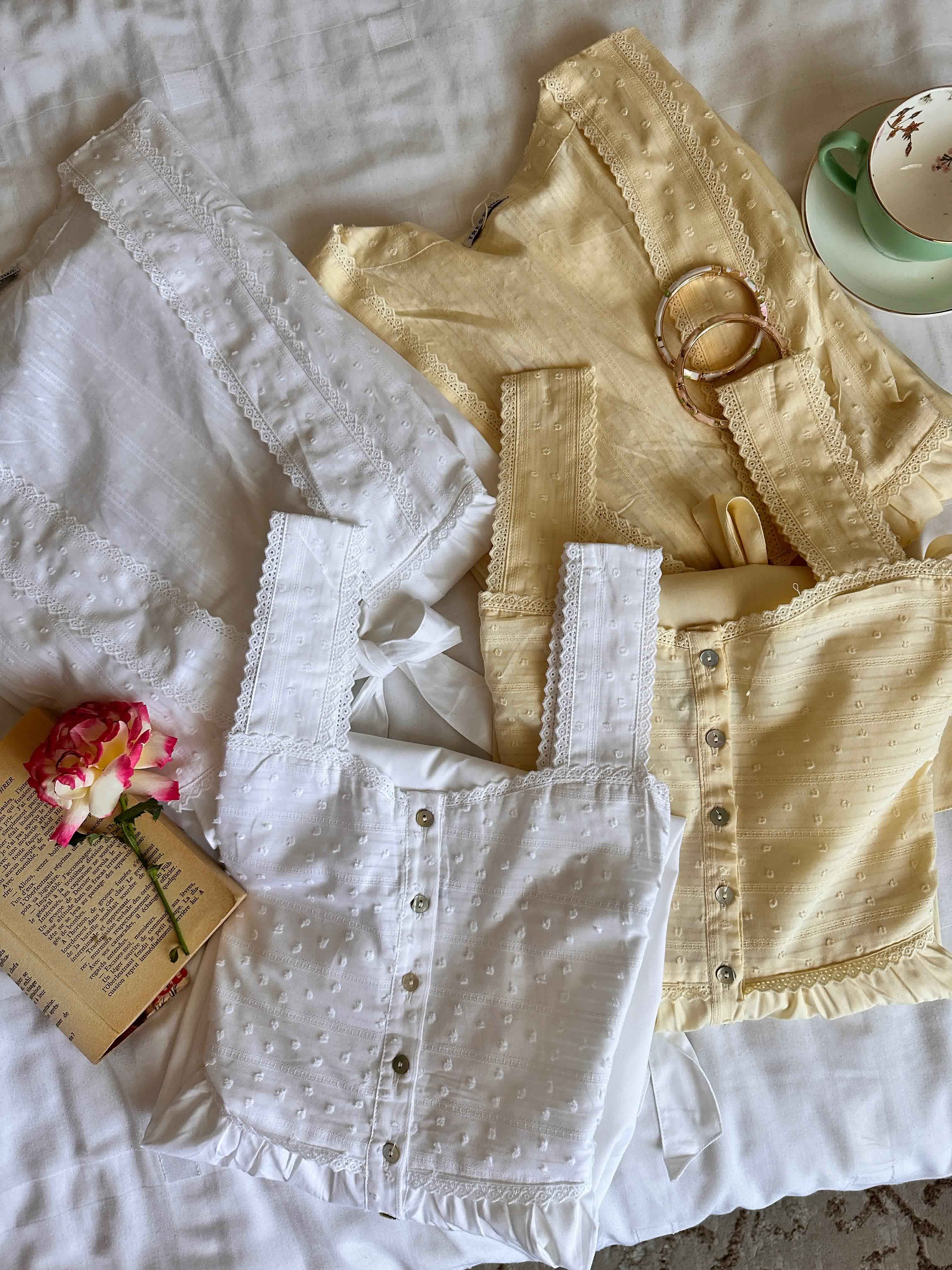 Deshabillé Tress uni coton