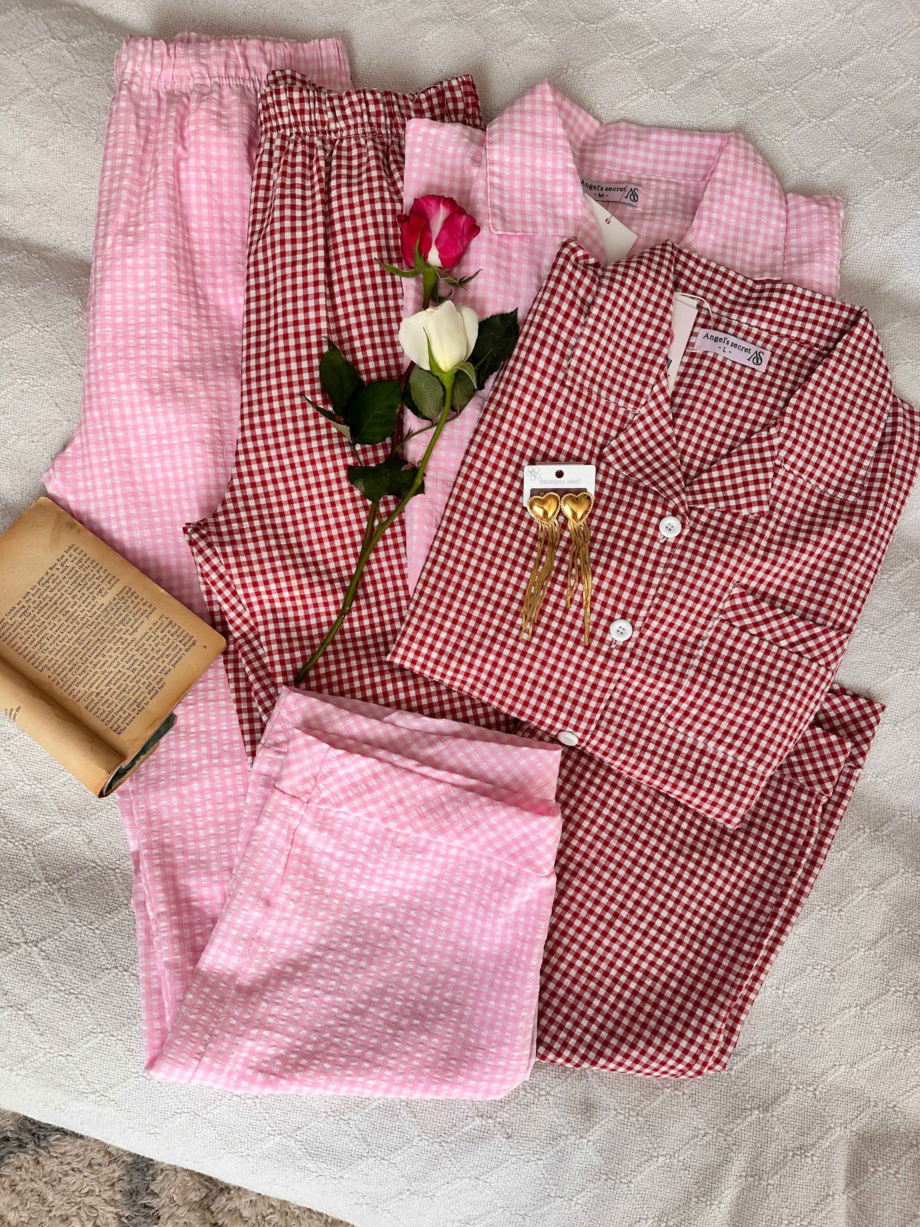 Pyjama Angel's Secret à carreaux pantalon